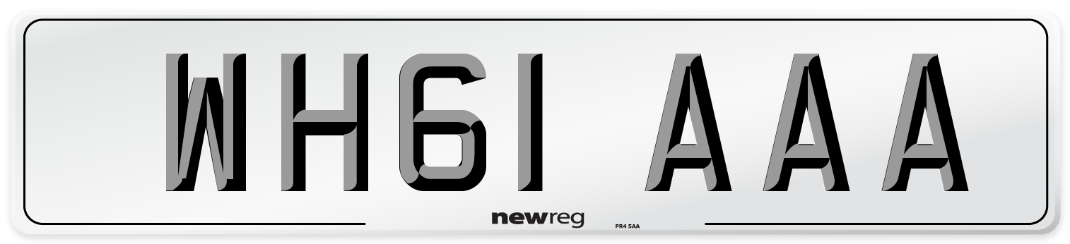 WH61 AAA Number Plate from New Reg